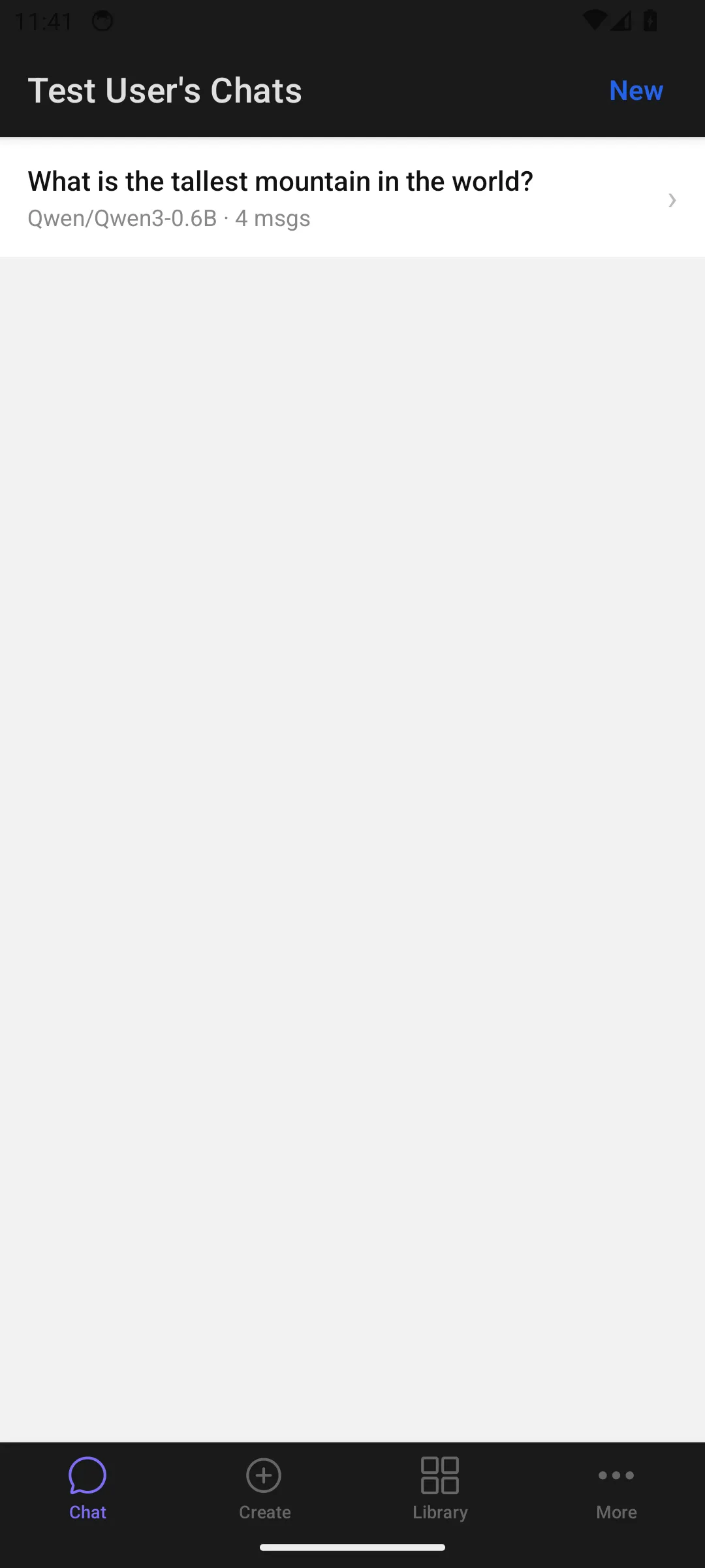 Chat conversations list