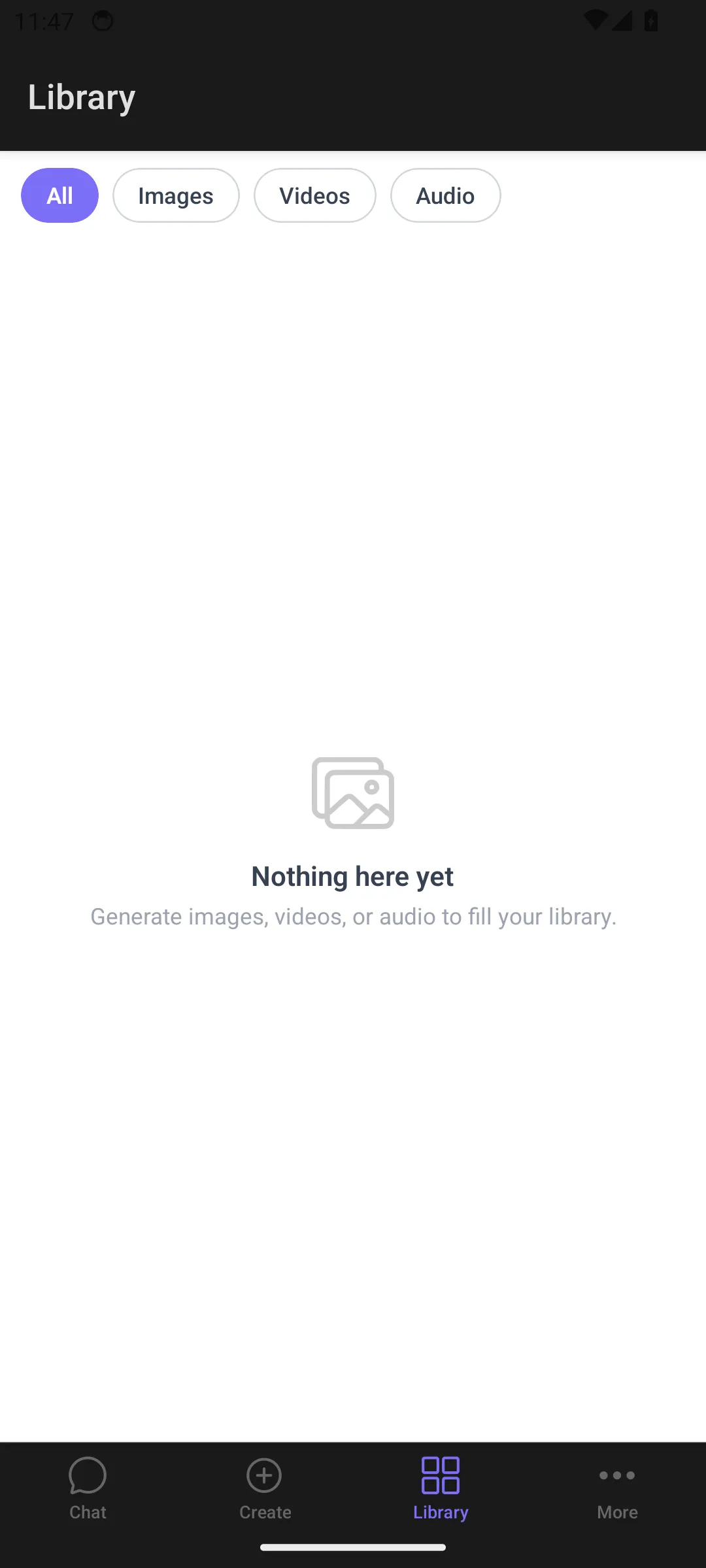 Mobile library grid view